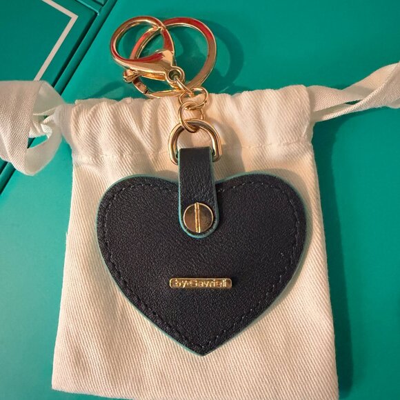Tieks by Gavrieli California Navy Leather Heart Keychain - Picture 2 of 2